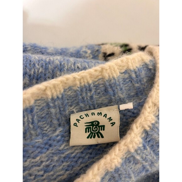 Pachamama Women's size S Hand Knitted Wool Jumper Sweater Hazy Sheep z - Picture 10 of 12